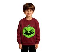 Sweatshirt for Boys Age 1-10 Years Glow in The Dark Sweatshirt for Boys Halloween Ghosts Pumpkins Print Pullover Autumn Winter Warm Clothes Graphic Jumper Tops Red