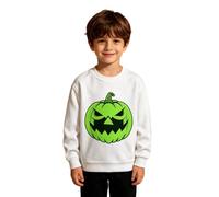 Sweatshirt for Boys Age 1-10 Years Glow in The Dark Sweatshirt for Boys Halloween Ghosts Pumpkins Print Pullover Autumn Winter Warm Clothes Graphic Jumper Tops White