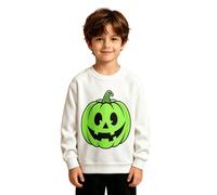 Sweatshirt for Boys Age 1-10 Years Halloween Costume Sweatshirt for Boys Glow in The Dark Ghosts Pumpkins Print Pullover Tops Autumn Winter Warm Jumper Clothes White