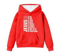 Sweatshirt For Boys Age 12-13 - Like S Shirts God Oversized Pullover Tops For Women (Red, 8-9 Years)
