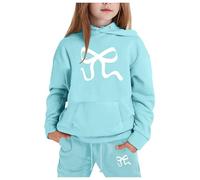 Sweatshirt For Kids Unisex 2 Piece Lounge Suit Set Children Comfy School Style Hooded Sweatpants Top Bottoms Girls Tie Dye Tracksuit Y2K Letter Print Preppy Clothes Fashion Hoodie And Trousers Outfits