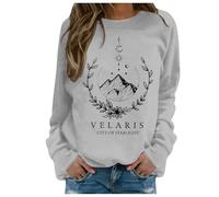 Sweatshirt for Women Acotar Velaris Sweatshirt City Of Starlight Lightweight Pullover Top Bookish Long Sleeve Clothes