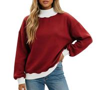 Sweatshirt For Women Uk,Sweatshirt With Split Collar Casual Hoodless Pullover For Everyday Comfort And Modern Style