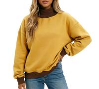 Sweatshirt For Women Uk,Sweatshirt With Split Collar Casual Hoodless Pullover For Everyday Comfort And Modern Style
