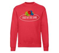 Sweatshirt Fruit of the Loom Vintage Large Logo Print Rouge S