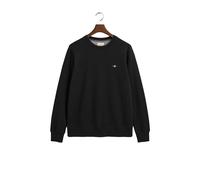 GANT Men's REG Shield C-Neck Sweatshirt, Black, Standard, black, XXL