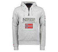 Sweatshirt Geographical Norway Gymclass Hoodie Man Cotton Blend Light Grey