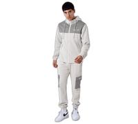 Sweatshirt hooded zip-up bimaterial Project X Paris Nid D'Abeille Gris S