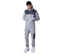 Sweatshirt hooded zip-up bimaterial Project X Paris Nid D'Abeille Gris S