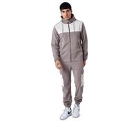 Sweatshirt hooded zip-up bimaterial Project X Paris Nid D'Abeille Marron S