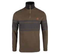 JACK PYKE Men’s Half Zip Contrast Sweatshirt - Outdoor Country Jumper with High Collar & Metal Zip Ring & Ribbed Cuffs - Ideal Jumper for Hunting, Shooting and Countryside Walks - Green, L