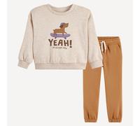 Sweatshirt/Joggers Outfit Camel/ecru