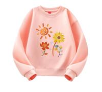 Sweatshirt Jumper for Girls Cute Printed Long Sleeves Sweatshirts Casual Crew Neck Fall Winter Pullover Tops Toddler Clothes Casual Comfy Fleece Jumper School Warm Teen Girl Coat