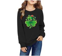Sweatshirt JumperLittle Girls Cute Printed Long Sleeves Sweatshirts Casual Crew Neck Fall Winter Pullover Tops Toddler Clothes Casual Comfy Fleece Jumper School Warm Teen Girl Coat