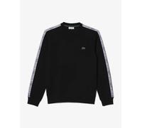 Sweatshirt Lacoste Mens Black Pullover Round Neck Top With Logo - Size L