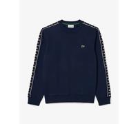 Sweatshirt Lacoste Mens Dark Blue Pullover Round Neck Top With Logo - Size M