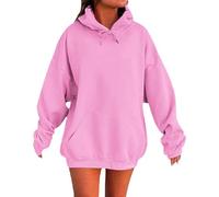 Sweatshirt, Ladies Oversized Hoodies for Women UK Pullover Long Sleeve Sweatshirt Cute Loose Y2K Fashion Tops Fleece Autunm Winter Thermal Comfy Tops with Pockets