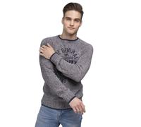 Lonsdale London Men's Borden Crew Neck Sweatshirt Knit, Men, 114704, Light Grey, XXL