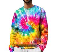 Sweatshirt Men's Cotton Long Sleeve Pullover Men Without Hood 3D Print Cartoon Sweatshirt Funny Jumper Colour Contrast Streetwear Crew Neck Sweater Comfortable Sweatshirts Autumn Transition Coat