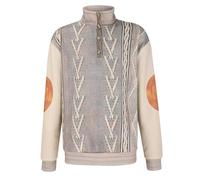 Sweatshirt Men's Cotton Pullover Without Hood 3D Print Jumper Long Sleeve Sweat Pullover Slim Fit Sweater Hip Hop Sweater Fashionable Streetwear Stand-Up Collar Long Sleeve Shirt, beige, 4XL