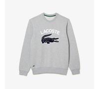 Sweatshirt Mens Lacoste Grey Pullover With Logo - Size 3XL
