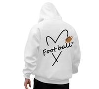 Sweatshirt Men's Oversize Hoodie Back Print Hoodie Pullover Jogging Rugby Print Hoodie Cotton Sports Tops with Hood and Pockets Y2K Hoodie Long Sleeve for Autumn, A white, M