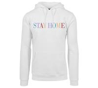 Sweatshirt Mister Tee unisex stay home wording White XL