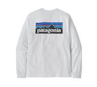 Patagonia L/S P-6 Logo Responsibili-Tee White