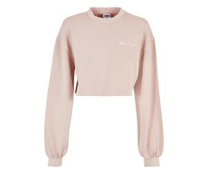 Sweatshirt rong collar court terry cloth with small embroideries woman Urban Classics Rose L