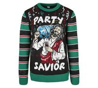 Urban Classics - Savior Christmas Black/X-Mas Green - Pullover Small