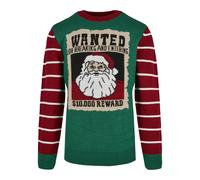 Urban Classics Men's Wanted Christmas Sweater Sweatshirt, x-masgreen/White, XL