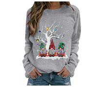 sweatshirt warehouse deals clearance oversized hoodie oversized hoodie women Women's Long Sleeve Sweatshirt Printed Top Casual Pullover items with vouchers mobile discount offers today Grey