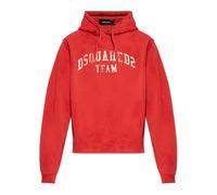Sweatshirt with a vintage effect - male - Dsquared2 - Hoodies - Red - M - Sweatshirts & Hoodies M
