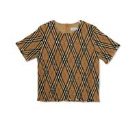 Sweatshirt with Check Pattern, unisex, Burberry, Kids Short Sleeve T-Shirts, Beige, 10 Y, Kids 10 Y