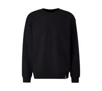 Sweatshirt with Dropped Shoulders and Embroidered Logo QS Noir S