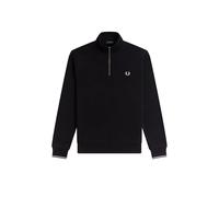 Fred Perry for man. M3574 Half-zip sweatshirt black (L), Casual, Cotton