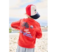 Sweatshirt with Holiday Motif on the Back for Boys red