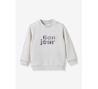 Sweatshirt with Liberty fabric letters in organic cotton for babies by CYRILLUS beige