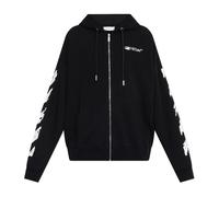 Sweatshirt with paint splatter effect, male, Off White, Zip-throughs, Black, M, Sweatshirts & Hoodies M