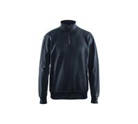 Blakläder 336911588600XX-Large Sweatshirt Size with Half-Zip in Dark Navy Blue, XX-Large