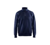 Sweatshirt with trucker collar Blaklader Bleu S
