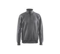 Blakläder 336911589400XL Size X-Large Half Zipped Sweatshirt - Grey