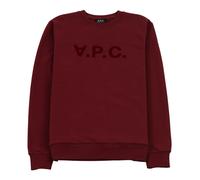 Sweatshirt with Velvet Logo - male - A.P.C. - Sweatshirts - Red - M - Sweatshirts & Hoodies M