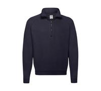 Sweatshirt with zipped collar Fruit of the Loom Classic Bleu 2XL