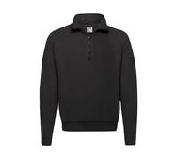 Sweatshirt with zipped collar Fruit of the Loom Classic Noir L