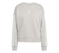 adidas Women's Essentials 3-Stripes Fleece Sweatshirt, wonder alumina/white, XS