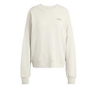 adidas Women's Seasonal Essentials Colorpop Sweatshirt with Embroidered Graphic, wonder alumina/collegiate green, XXL
