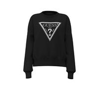 Sweatshirt woman Guess Triangle Glitter Noir S