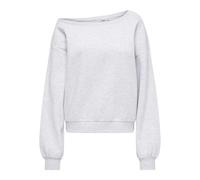 ONLY Womens Onlrhina L/S One Shoulder Cc Swt, Light Grey Mix, L UK