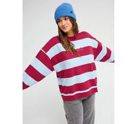 Sweatshirt woman Roxy Strictly Stripes Rouge XL